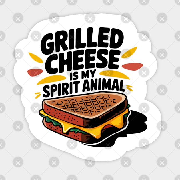 Grilled Cheese Is My Spirit Animal Sticker by Pixel Threads 